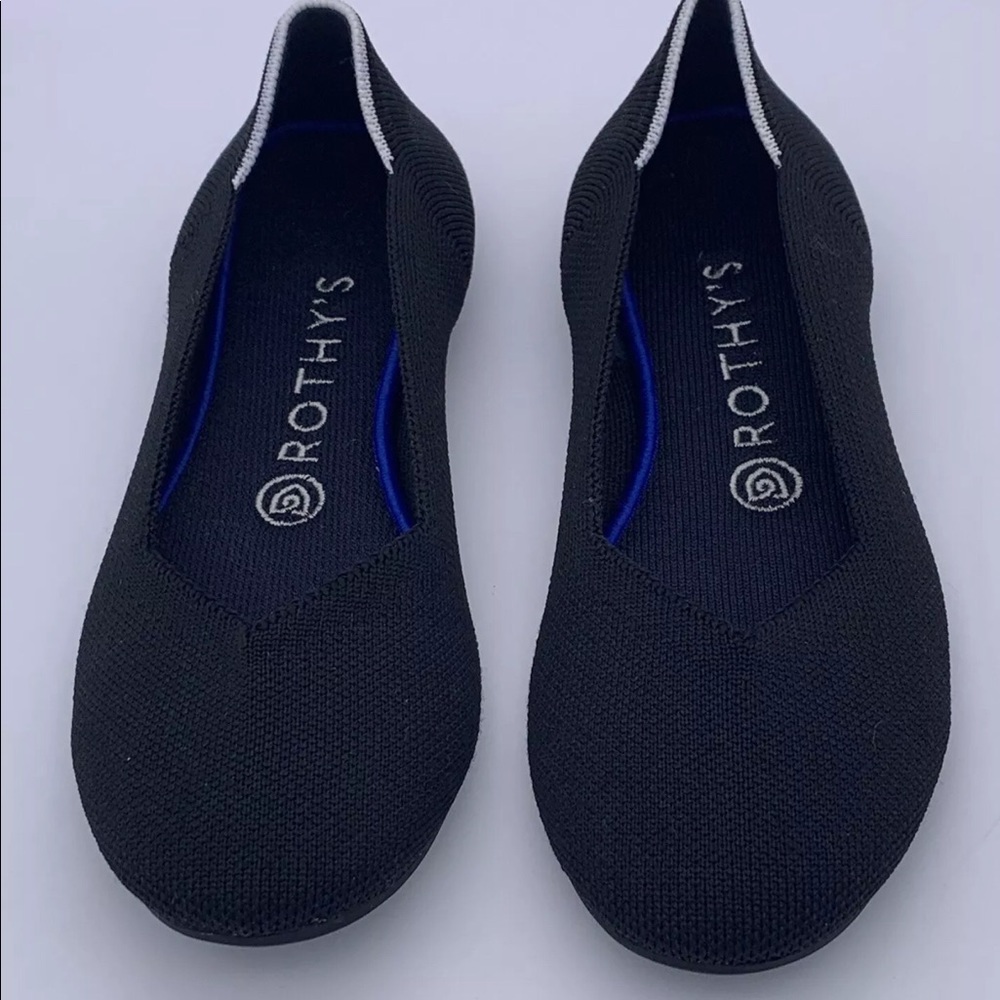 Rothy’s Black Halo Flats (Size 7.5, Fits size 7)